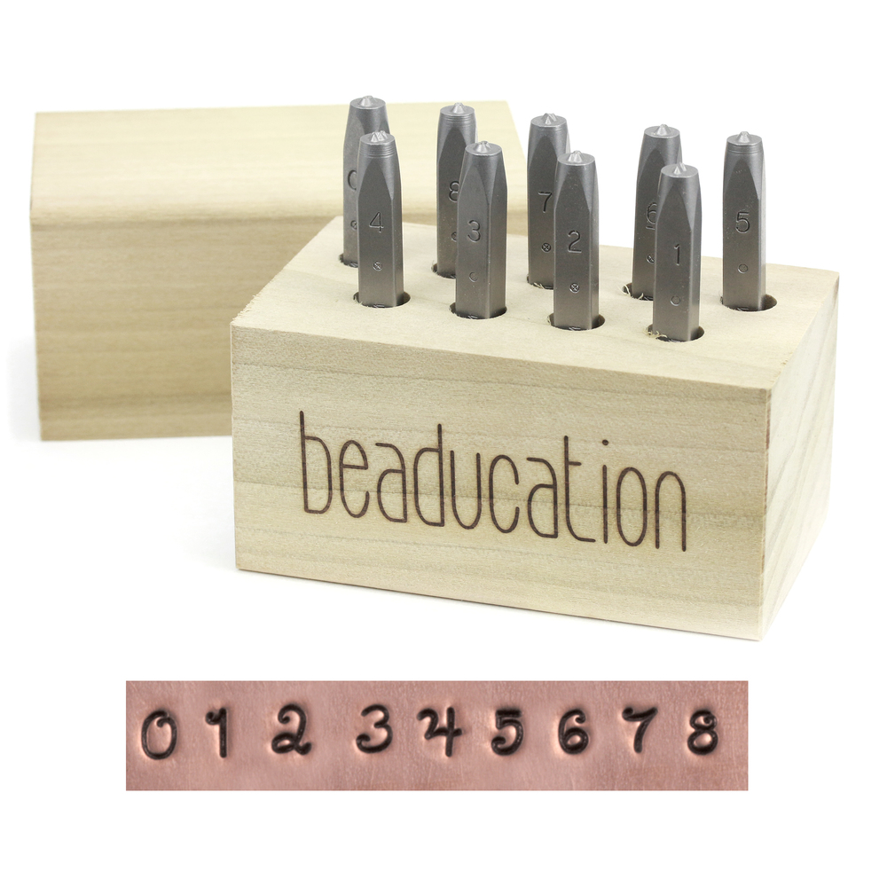 Metal Stamping Tools Beaducation Kismet Number Stamp, 2mm